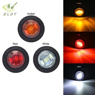 [ELOY] 1 Đèn đánh dấu bên xe kéo tròn 24V 3LED 3 / 4 "Vàng Trắng Đỏ cho xe tải Đèn giải phóng mặt bằng Xe tải Đèn báo rẽ VN