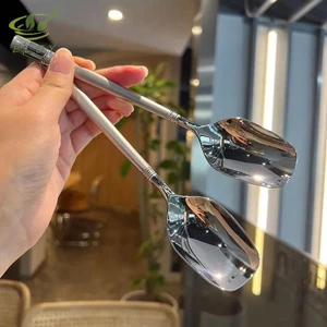 Inox Ăn Cơm, Cháo Súp Cán Dài Đầu Vuông ,Chất Liệu Thép Không Rỉ VN