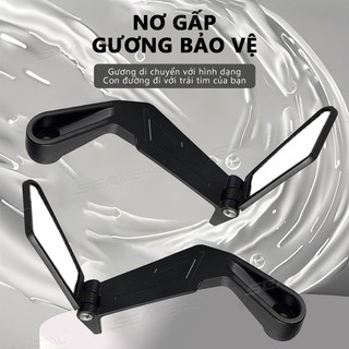 Gương chiếu hậu xe máy SEAMETALTAL Gương chiếu hậu xe máy Tay cầm điều khiển gương chiếu hậu có thể điều chỉnh góc lái xe an toàn