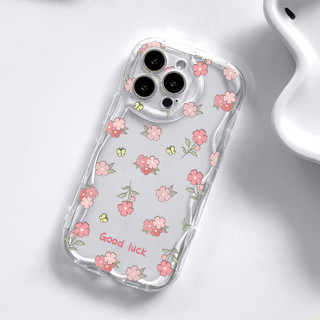 Smile Daisy Mùa Hè Hoa Nơ Anh Đào Vỏ Cho Samsung Galaxy S23 S24 S25 Plus S22 Ultra 5G S20 FE Vỏ Hoa Trong Suốt Chống Sốc Camera Bảo Vệ Kem Silicon Viền Sóng