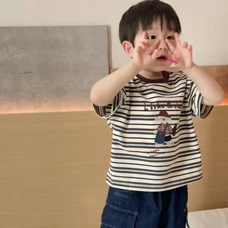 Áo phông ngắn tay bé trai bé gái hoạt hình mẫu mới mùa hè