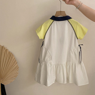 Váy liền tay ngắn Bowknot cho bé gái áo thường ngày mẫu mới mùa hè 2025