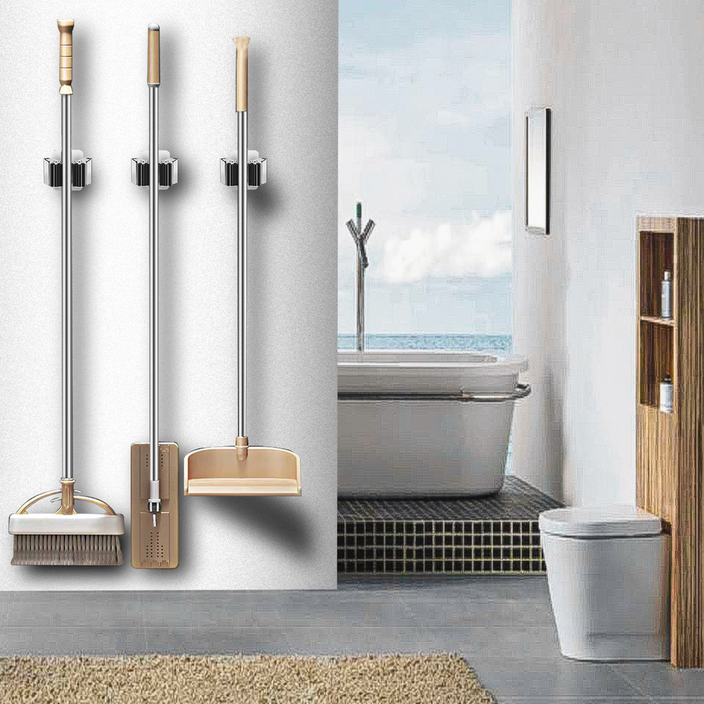 Kẹp chổi khoan bằng thép không gỉ chắc chắn - Kẹp tổ chức nhà bếp chống thấm nước