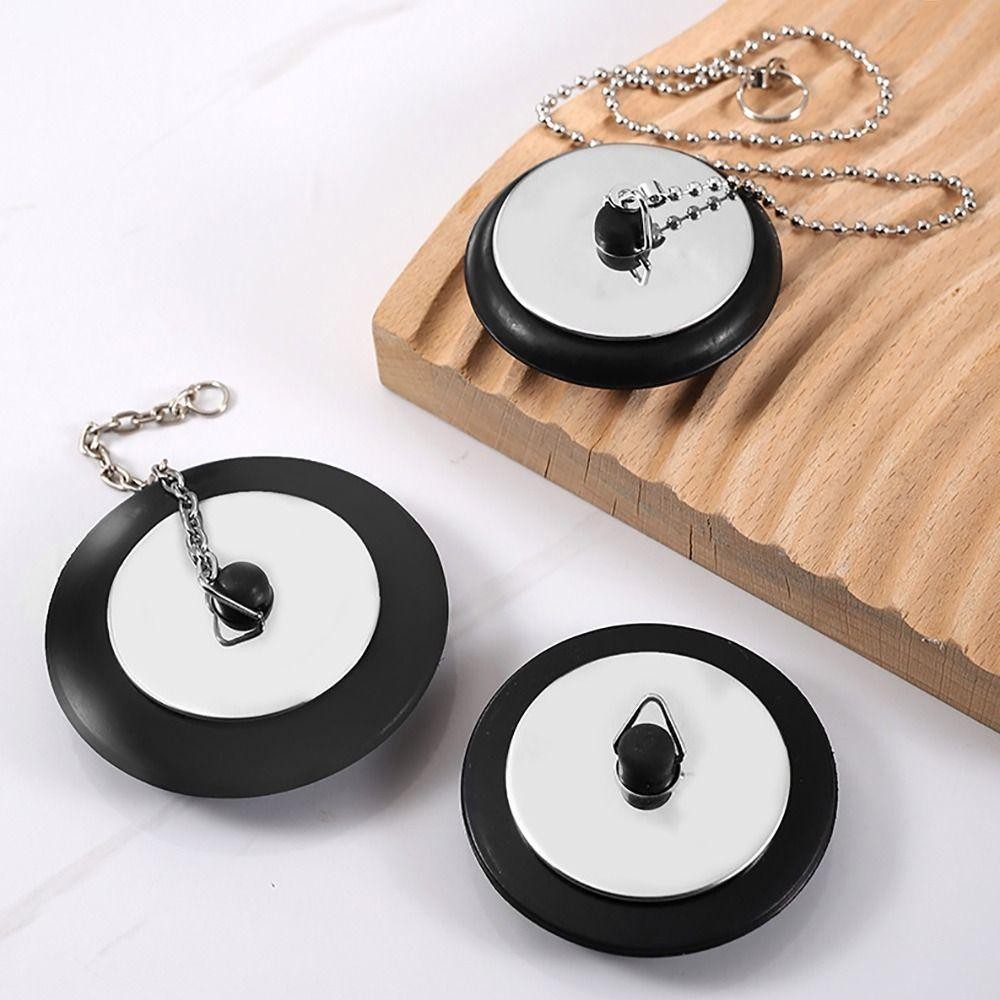 AWNGD Nút chặn ống thoát nước bồn tắm silicon cao su 4/4.3/5 cm kèm vòng treo, phụ kiện đa năng