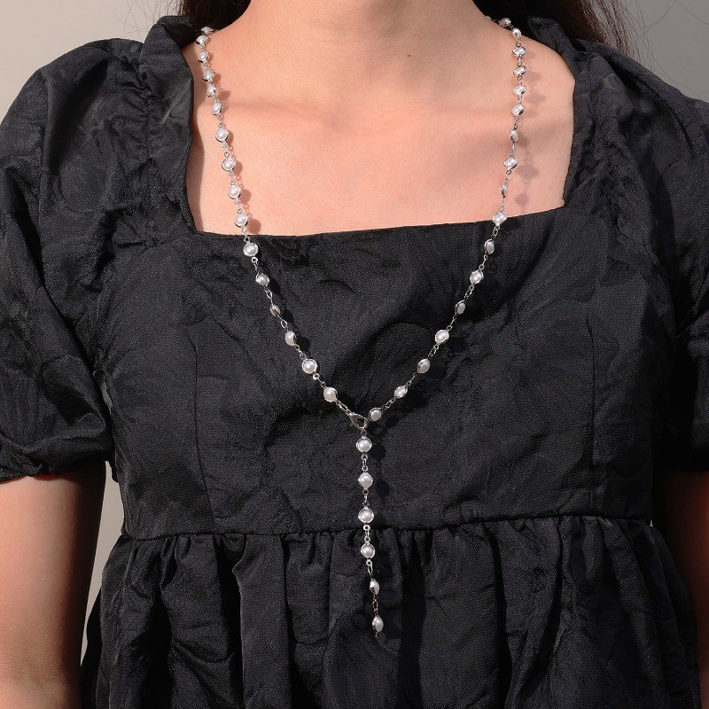 [GuuDuu] Vòng cổ Zircon pha lê sang trọng - Dây chuyền xương đòn hình chữ Y đầy màu sắc Bohemian - Trang sức tuyên bố Bohemian - Choker tua rua dài - Quà tặng trang sức cơ thể Y2K
