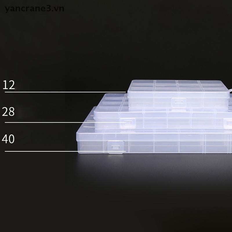 {YAN3} Hộp Bảo Quản Trong Suốt Di Động 40 / 12 / 28 Lưới Nhựa Trong Suốt Sắp Xếp Có Hộp Đựng Trang Sức Bông Tai Vít Móng Tay Phần {yancrane3.vn}