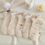 Tất ngắn mùa hè cho bé gái họa tiết hoạt hình chấm bi, cotton nguyên chất, phong cách ngọt ngào