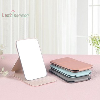 [Lostcorner] Gương nữ gấp trang điểm Gương cầm tay Gương mỹ phẩm một mặt di động có thể gập lại Dụng cụ trang điểm độ phân giải cao [Mới]