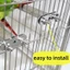 Giá đỡ đồ chơi chim CODECOVED, Trạm tập thể dục răng miệng Đường kính 1,9cm Cá rô vẹt bằng thép không gỉ, Dễ dàng làm sạch 15-30m Bền chống mài mòn Chân đế chim Budgerigars
