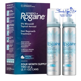 Kem mọc tóc dạng bọt Women's Rogaine Foam Treatmen Minoxidil 5% dành cho nữ [ TN 2025 ]