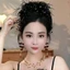 Móng Vuốt Tóc KANGN, Hoa Mẫu Đơn Kẹp Nhựa, Thời Trang Tua Rua Tua Rua Kẹp Tóc Nữ