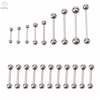 [PCWKKef] 10 Chiếc Lưỡi Inox Rốn Núm Vú Barbell Nhẫn Thanh Thân Mới