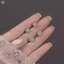 Phong Cách Trung Hoa Retro Giả Ngọc Bông Tai Nhỏ Dành Cho Nữ Tinh Tế Màu Xanh Tròn Hạt Bông Tai Trang Sức Thanh Lịch Quà Tặng Mới