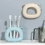 Giá để bàn chải đánh răng SHUPUN, Giá đỡ bàn chải đánh răng không đục lỗ 3 khe, Giá treo tường cốc hút đa chức năng Móc treo tường