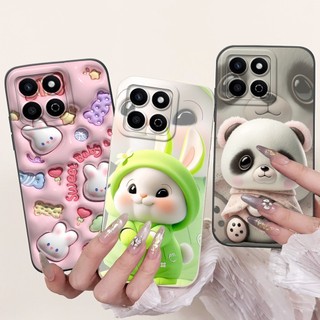 Ốp Điện Thoại Honor X7C 4G Honor 200 Thông Minh Dễ Thương Hoạt Hình Đáng Yêu Gấu Trúc Thỏ Mèo In Hình Vỏ Silicon Mềm Chống Sốc