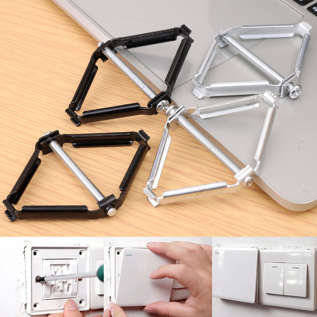 5 Cái 86 Loại Cassette Repairer Dark Box - Switch Old Socket Box - Ổ cắm cố định Thanh hỗ trợ - Hộp ổ cắm tường Bộ phận cố định - Công cụ sửa chữa hộp vít - Sửa chữa điện tại nhà