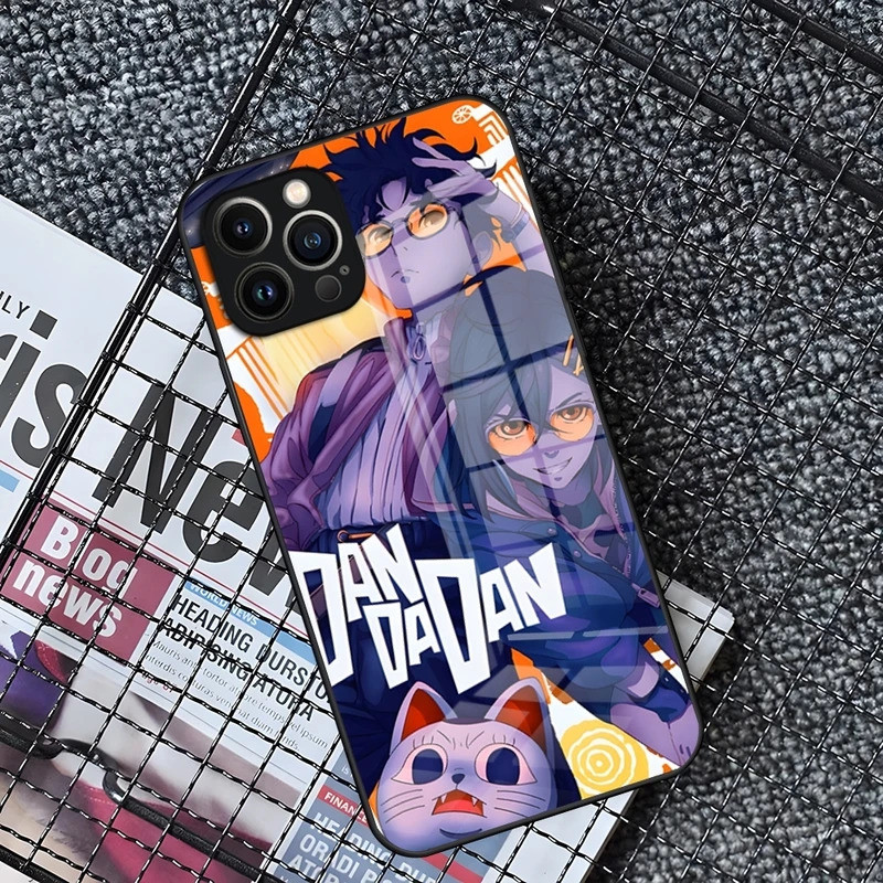 Ốp Điện Thoại BK-1 D-Dandadan Cho IPhone 16 17,15 14 Pro 11 13 12 Mini XS XR Max 6 8 7 Plus SE Kính Thiết Kế Sang Trọng Cove