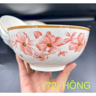 Tô Chén Đĩa Họa Tiết Hoa Dừa Hồng Cực Xinh - Decor, Dĩa Đựng Đồ Ăn, Tráng Men Cao Cấp - Phương Trang