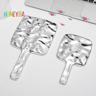 < Honeyba > Gương vuông hình dạng lỏng Máy tính để bàn cầm tay Mỹ phẩm Gương trang điểm di động Du lịch Gương làm đẹp phong cách cổ điển cho túi xách