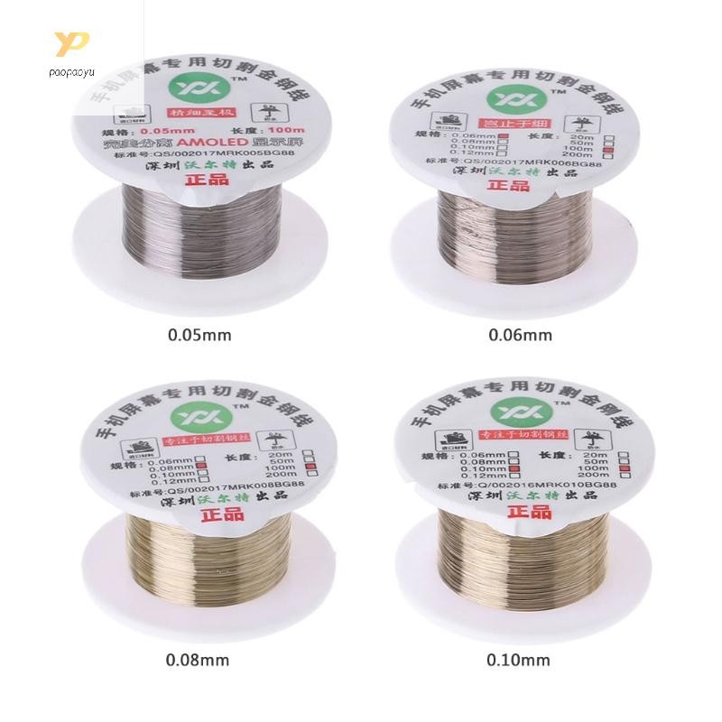 Dây cắt molypden PPY 100m 329ft để tách kính phía trước LCD 4 kích cỡ