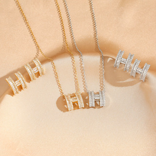 đây chuyển nhượng bạc nữ S925 chính kim Viện moissanite cao cấp trong cách điện bông tai cao cấp chữ H S62