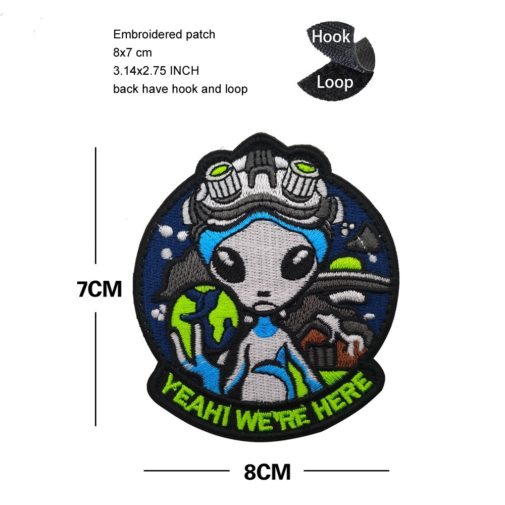 Phụ kiện túi ngoài trời Falcon No. 9 Phi hành gia Phi hành gia Khám phá không gian Độ bền Thêu vá NASA STS Discovery No. Băng đeo Velcro phi hành gia Apollo