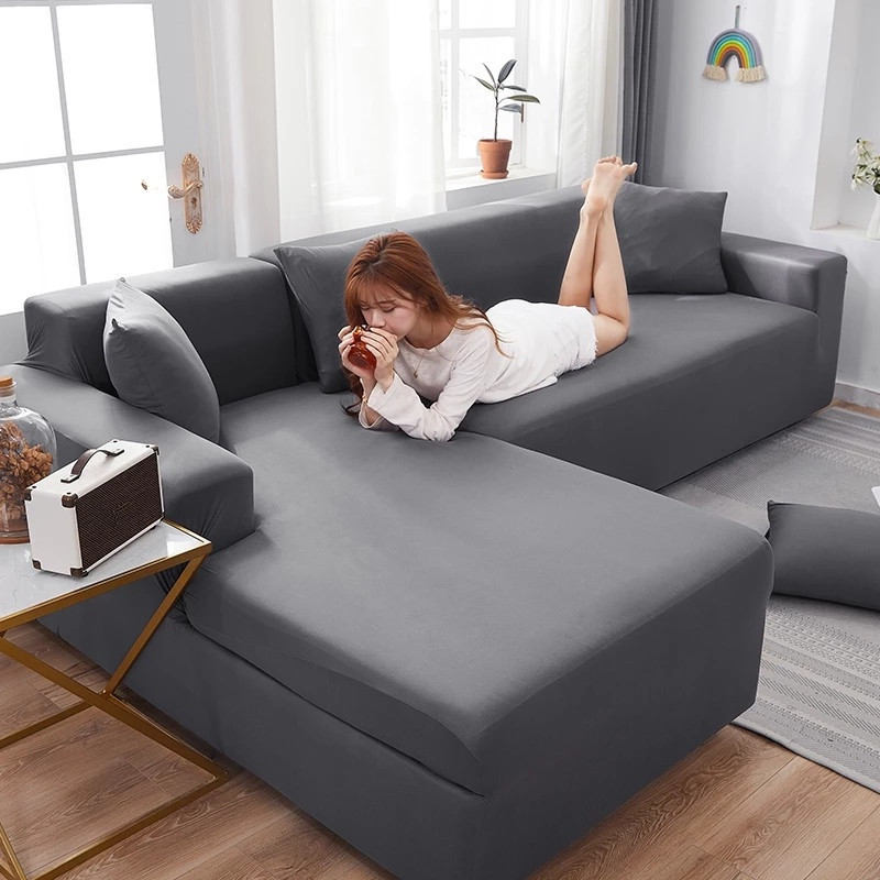 Vỏ ghế sofa, bọc ghế sofa trơn,Vải siêu căng,Phong cách đa dạng (1/2/3/4 chỗ ngồi)