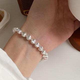 Vòng tay ren mắt mèo sáng bóng bạc 925 dành cho nữ