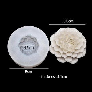 [Gazi1] 1Pc 8.8Cm 3D Hoa Mẫu Đơn Khuôn Silicon Khuôn Bánh Trang Trí Đám Cưới Dụng Cụ Boutique