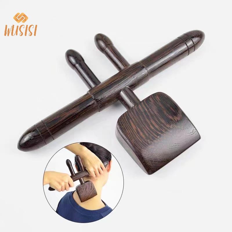 [WUSISI] Cloud Shengyang Xẻng Dụng Cụ Mở Lưng Cạo Massage Guasha Cán Gậy Cầm Tay Đặc Biệt Wenge Dụng Cụ Massage Gỗ MỚI