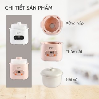 Nồi Nấu Cháo Chậm Engler EL001 1L 6 Chức Năng Nấu Giữ Ấm Tốt Kèm Xửng Hấp