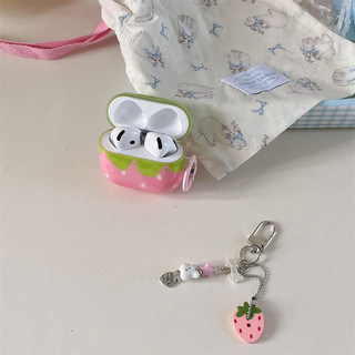 Dâu tây xanh hồng cho AirPods 1 / 2 3 Pro Pro2 pro3 Bộ tai nghe Airpods4 Vỏ bảo vệ Bluetooth không dây AirPods Pro i3 i4 pro3 Vỏ bảo vệ tai nghe