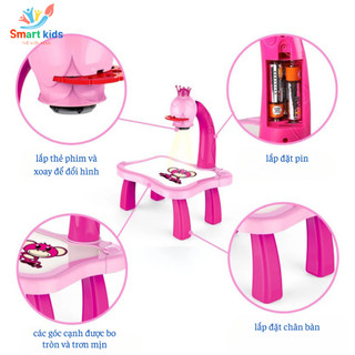 Bàn Vẽ Thông Minh Hình Hươu Cao Cổ - Bảng Vẽ Đèn Chiếu và Máy Chiếu Hình Học Tập Cho Trẻ Em - POPITOYS