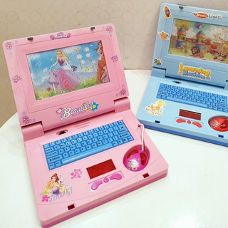 Đồ Chơi Máy Tính Laptop Cho Bé, Máy Tính Bảng Có Chuột Kèm Đèn LED Phát Nhạc, Giúp Trẻ Em Thú Vị Hơn Khi Sử Dụng- POPIKI