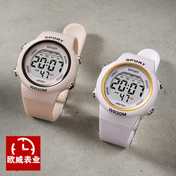 Đồng hồ điện tử ngoài trời Khuôn viên sinh viên Đa chức năng Đồng hồ nữ Chronograph thông thường Phong cách nam nữ có đồng hồ báo thức Đồng hồ đơn giản
