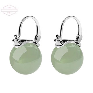[HORK] Bông tai hạt ngọc bích phong cách cổ xưa Khóa tai khí chất thời trang nhẹ nhàng dành cho nữ Cô gái Bông tai cổ điển Phụ kiện trang sức Quà tặng VN