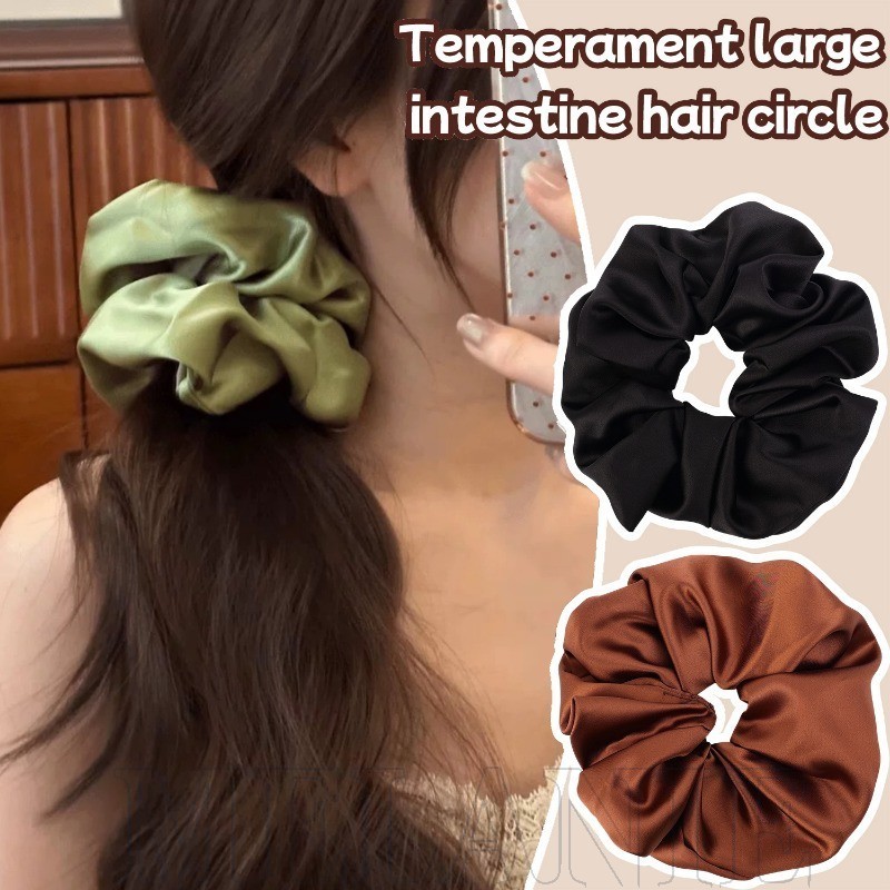 Dây buộc tóc nơ lớn Satin kiểu Pháp - Dây buộc tóc thời trang - dành cho bữa tiệc hẹn hò - Phụ kiện tóc trang điểm - Giá đỡ đuôi ngựa cổ tích - Vòng tóc Scrunchies lớn - Băng đô tóc phong cách nhẹ nhàng