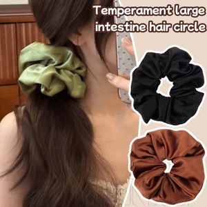 Dây buộc tóc nơ lớn Satin kiểu Pháp - Dây buộc tóc thời trang - dành cho bữa tiệc hẹn hò - Phụ kiện tóc trang điểm - Giá đỡ đuôi ngựa cổ tích - Vòng tóc Scrunchies lớn - Băng đô tóc phong cách nhẹ nhàng
