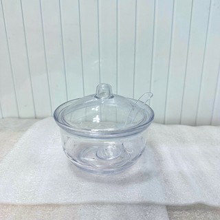 [Giá Xưởng] Hũ gia vị có nắp đậy và muỗng trong suốt đựng sa tế bàn quán ăn chất liệu nhựa