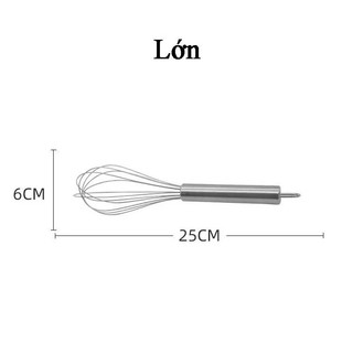 [Giá Xưởng] Dụng cụ đánh trứng cầm tay, khuấy trộn bột, đánh bông kem bơ bằng thép không gỉ inox
