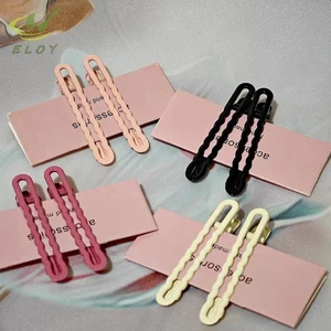 2 Cái / bộ Màu Kẹo Kim Loại Rỗng Tóc Gãy Bên Mỏ Vịt Nổ Y2k Phụ Kiện Tóc VN