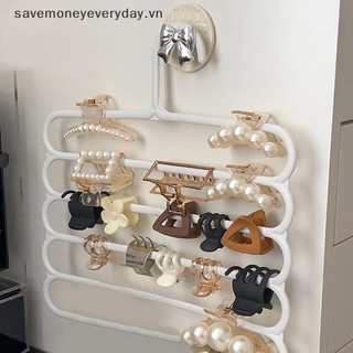 [savemoneyeveryday] Giá để đồ móng vuốt tóc 5 lớp Công suất lớn Giá đỡ dày trên tường Kẹp tóc không gian dành cho nữ [vn]