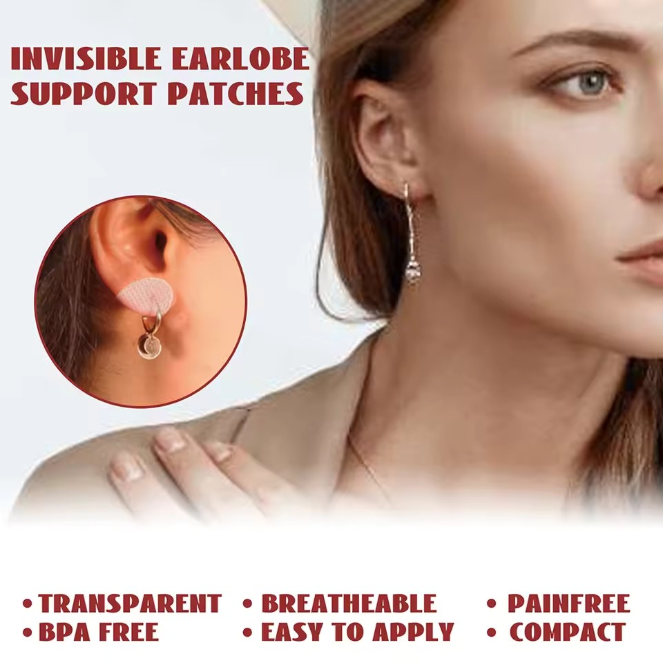 100 / 200 Chiếc Vô Hình Tai Lobe Hỗ Trợ Băng Di Động Bông Tai Ổn Định Chống Thấm Nước Chống Đâm