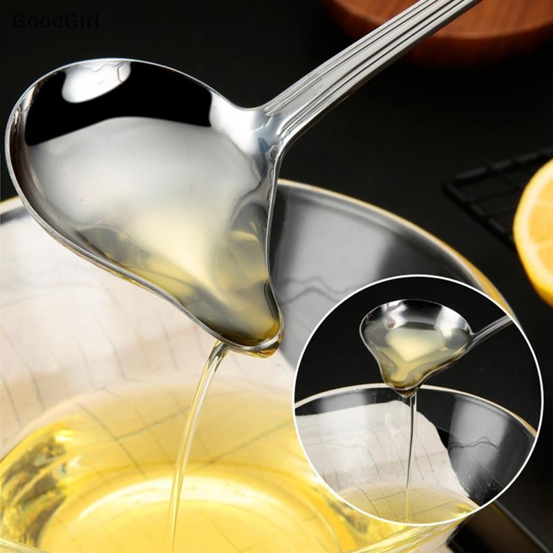 [GoodGirl] Stew Dipper Tay Cầm Dài Dụng Cụ Nấu Ăn Súp Vịt Inox Miệng Thìa Hình Nhà Bếp Nhà Bếp Bộ Đồ Ăn Muỗng Nhà Hàng VN