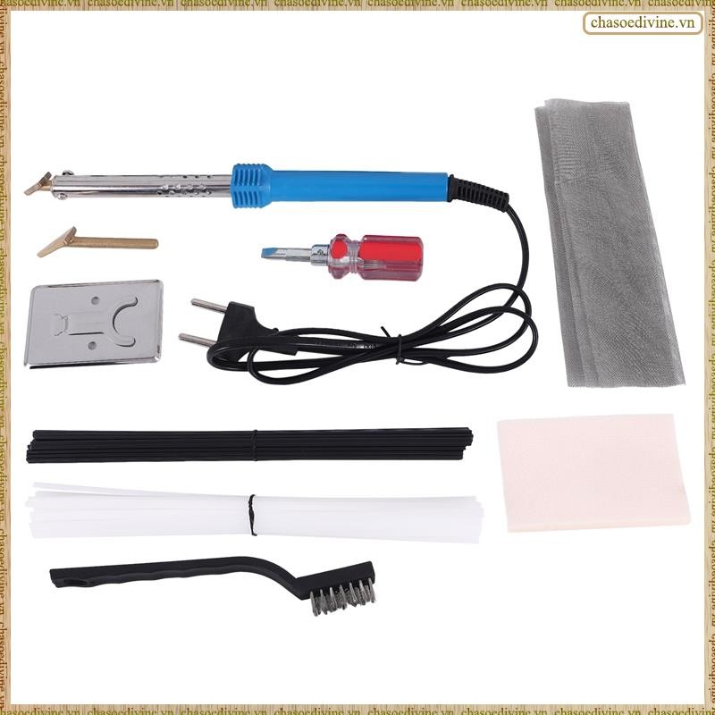 [K O G X] Hàn nhựa, Bộ máy hàn nhựa 80W Máy sửa chữa nhựa cho cản xe với 2 đầu sắt hàn phích cắm EU