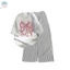 Tổng hợp các sét bộ quần đũi xốp kẻ vằn ống rộng + mix áo phông unisex nam nữ-quần áo 94