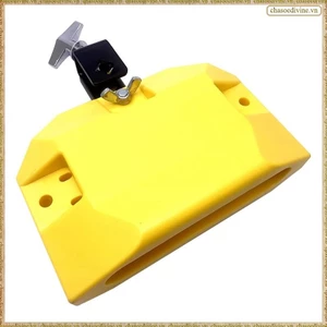 Nhạc cụ Jam Drum Block Nhựa với 3 mặt gắn trên trung bình (Vàng)