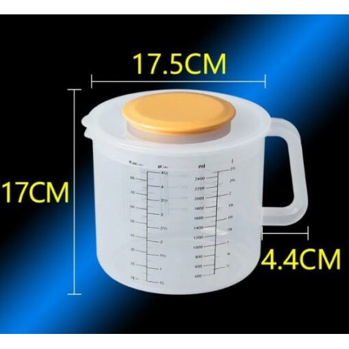 Ca Nhựa Đánh Trứng & Kem Cheese 2.5L – Có Nắp Đậy, Tiện Lợi, Chuyên Dụng Cho Pha Chế