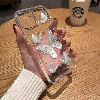 Ốp lưng điện thoại hình bướm cho Oppo RENO 14 13 Pro A5 Pro A3 a3x A60 A78 A98 Find x8pro X8 findx6 X5 x2pro F11 F7 F9 RENO Ốp lưng chống rơi trong suốt
