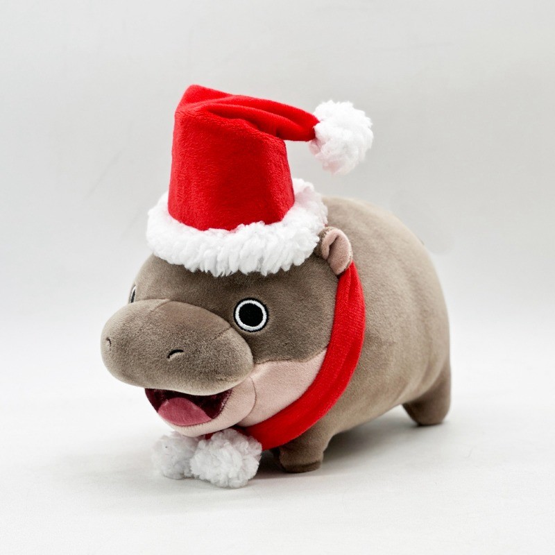 Moo Deng Đồ Chơi Sang Trọng Moo Deng Hippo Plushie Búp Bê Ba Lô Dép Vui Vẻ Giáng Sinh Hà Mã Đồ Chơi Nhồi Bông Mặt Dây Chuyền Mềm Mại Cho Bé Đồ Chơi Làm Dịu Trang Trí Nhà Gối Quà Tặng Giáng Sinh Đổi Quà Tặng